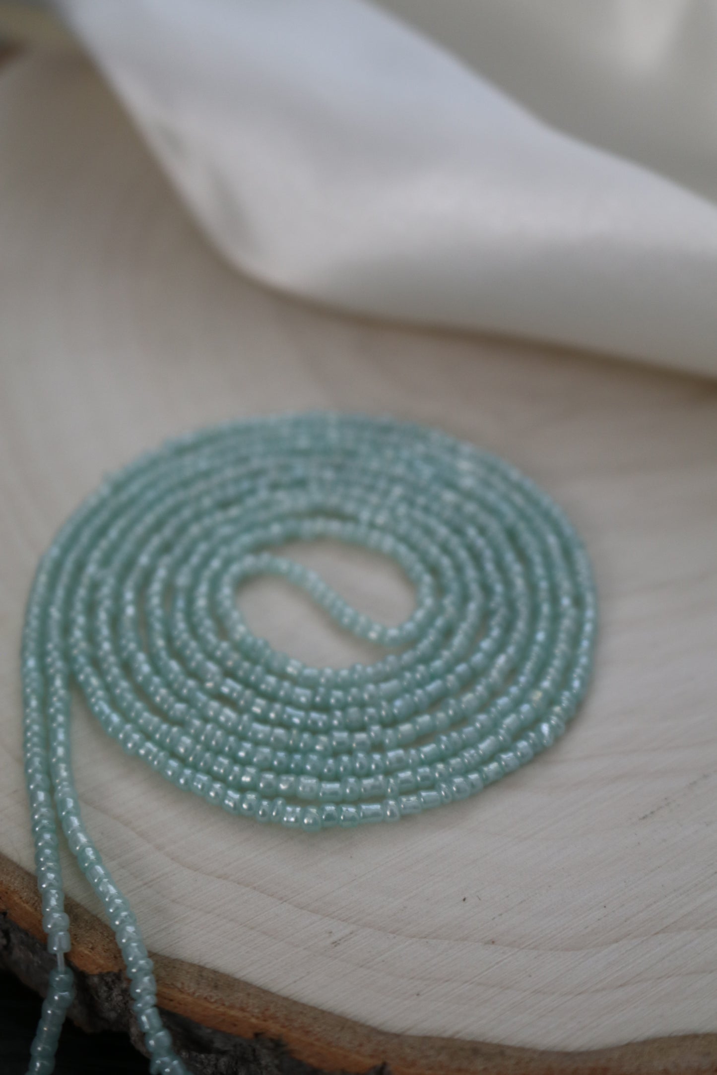 Pearlescent Sea foam Green Petite Bead
