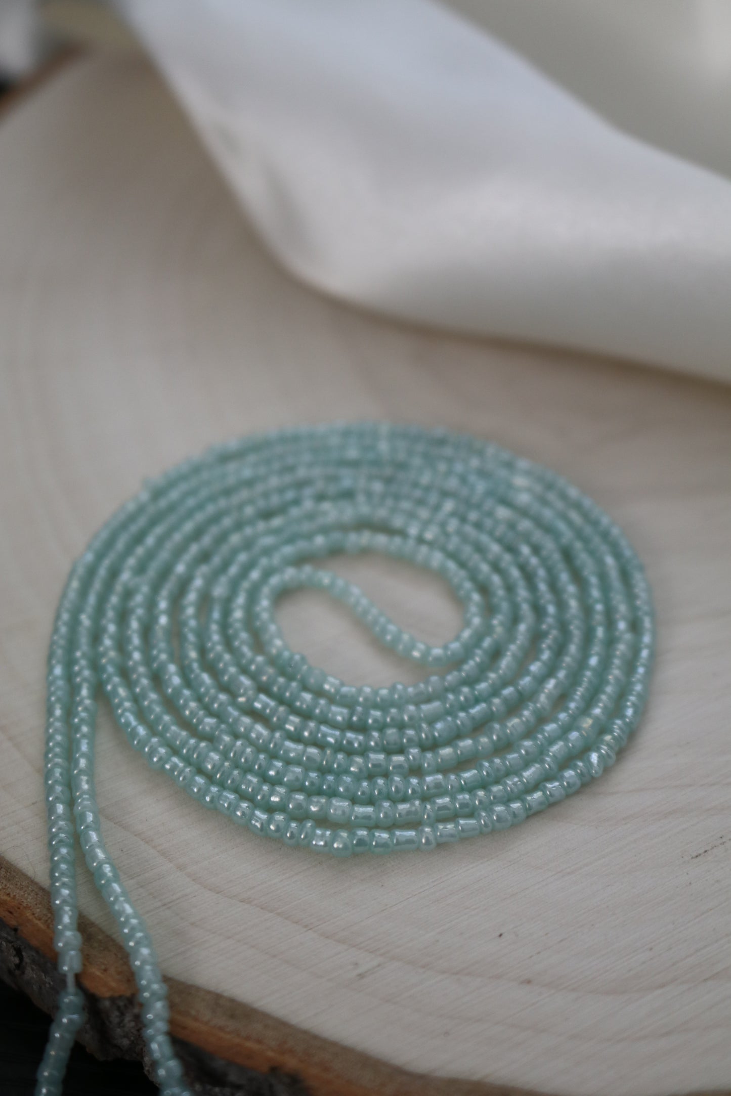 Pearlescent Sea foam Green Petite Bead