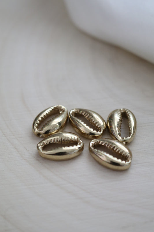 Cowrie Shell Metal Bead Charm